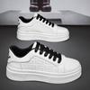 Zapatos de Hombre Zapatos de Moda 2025 Nueva Primavera Nicho Moderno Todo-combinable Zapatos Blancos de Suela Gruesa Zapatos Deportivos Casuales para Estudiantes