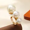 Diseño Transfronterizo Francés Estilo Frío Sentido de Diseño Moda Perla Diamante Flor Irregular Estrella Cachorro Anillo Geométrico