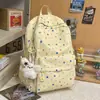 Mochila escolar estudantil de grande capacidade transfronteiriça japonesa para meninas, fofa, fresca, casual, padrão de estrela, mochila de estudante para meninas