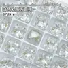 Joias para Nail Art Quadradas Grossas de 10mm com Ângulo Reto Base Pontiaguda Diamante de Formato Especial Cristal Acessórios de Unha Usáveis Diamante para Nail Art Atacado