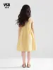 Ropa para Niños Yingsibo 2026 Verano Delgado Bordado Vestido de Tirantes para Niños Vestido para Niñas Vestido para Niñas de Vacaciones