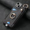 Adecuado para funda de teléfono móvil Apple 18Pro, tarjetero, hebilla de anillo, funda protectora de cuero PU Iphone17, Samsung S26