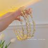 Diadema con lazo de perlas de alta calidad para mujer, diadema con pinza para el cabello de hada Mori de verano, para celebridades de Internet 2022, nueva