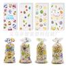 Bolsa de celofán para regalo con boca plana OPP para dulces de Pascua, nueva, transfronteriza, con estampado de conejo, pollo y huevos de colores.