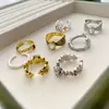 Nuevo Anillo Iris de Diamante de Alto Carbono con Patrón de Hierba Tang Estilo Chino Apertura para Mujer Diseño de Nicho Sentido del Diseño Anillo de Bambú