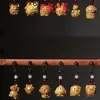 Sândalo Dourado Nova Versão dos Doze Signos do Zodíaco Pingente para Celular Pingente de Madeira para Bolsa Chaveiro Argola Lembrancinha