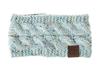 Faixa de Cabeça de Tricô Estilo Europeu e Americano para Outono e Inverno com Fio Acrílico Pontilhado Variado, Acessório de Cabelo Feminino em 21 Cores