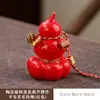 Al por mayor Popular Spinner Cerámico Calabaza Pequeña Colorida Jingdezhen Esmalte de Cristal Calabaza Adornos Cerámicos Accesorios para Mascotas de Té