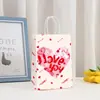 Bolsas de Regalo Transfronterizas para el Día de San Valentín, Bolsas de Tela con Temática de Amor, Recuerdos Festivos, Regalos para el Festival Qixi, Bolsas de Empaque de Papel Kraft para Empacar