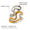 Anillos con un Toque de Lujo de Nicho, Empaque de Joyería Estilo Ins de Lujo Ligero, Joyería Geométrica de Oro de 18 Quilates para Mujer, Venta al por Mayor Transfronteriza de Verano