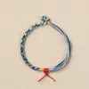 Pulseira de Fio de Cinco Cores para o Ano do Zodíaco e Festival do Barco-Dragão, Puramente Feita à Mão, Pulseira de Fio de Cinco Cores Trançada em Dois Fios, Design Degradê, Presente para Homens e Mulheres