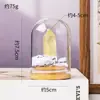 Columna de Cristal Natural Transfronteriza Flor Eterna Adorno de Tapa de Vidrio Prisma Hexagonal de Cristal Hecho a Mano DIY Flor Seca Regalo Creativo