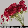 Arte Floral para Casamento Flor Vermelha Material de Fundo Decoração Ikebana Rosa Eucalipto Arranjo para Sala de Estar Interna