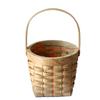 Canasta de flores redonda portátil individual con forma de tronco, estilo pastoral, cesta tejida, simulación de flores secas, decoración para dormitorio