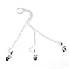 Grampos eróticos para mamilos, grampos para seios femininos, grampos de clitóris de três cabeças, brinquedos sexuais BDSM para homens e mulheres