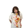 Camiseta Blanca de Puro Algodón de Manga Corta para Mujer, Marca de Moda Estilo Americano, Diseño de Verano, Estilo Nicho, Versátil, Corte Holgado, Top de Media Manga