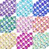 Pedrería de Vidrio para Coser a Mano, Pedrería de Vidrio Ovalada y en Forma de Huevo con Fondo Plano y Doble Agujero para Ropa DIY Cristal