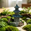 Acuario de torre cuadrada de tres capas transfronterizo, decoración de paisajismo de montaña artificial, juego de escenario de plantas acuáticas para casa, fábrica de adornos
