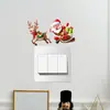 VA-KG041 Reno Navideño Papá Noel Dormitorio Sala de Estar Pegatinas para Interruptores Pegatinas Decorativas de Pared Autoadhesivas Venta al por Mayor Comercio Exterior