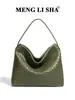 Bolsa de Palha Grande Capacidade Nova Tendência Retrô Estilo Coreano, Bolsa de Ombro Transversal para o Dia a Dia, Bolsa de Mão Fashion