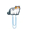 Marcador de Libros de Gatito Animal Nuevo de Dibujos Animados Transfronterizo Clips de Papel de Colores para Manualidades Clips de Papel Grandes para Oficina Creativos y Lindos