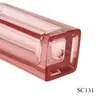 Tubo cuadrado de plástico de 6 ml para brillo de labios tubo vacío venta directa de fábrica moldeo por inyección transparente translúcido material de empaque para tubo de brillo de labios cosmético