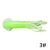 Isca de lula totalmente luminosa para pesca em mar, tubo colorido oco, isca artificial de lula, isca macia de lula, isca Luya