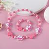 Novo estilo coreano pulseira de madeira para crianças colar menina DIY jóias decoração terno atacado fornecimento direto da fábrica