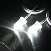Contas de lâmpada LED de duas cores, branco brilhante transparente e branco, 5mm, condução bidirecional, cabeça redonda de 4mm, sem eletrodos, pés curtos