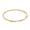 Pulsera Lulu Style Nuevo Estilo Palacio Chino Prosperidad Ascendente para Mujeres, Incrustada con Diamantes, Diseño Vintage de Bambú Cepillado, Pulsera que Atrae Dinero