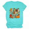 Modo professor na Amazon eBay estação independente moda casual retrô feminina camiseta gola redonda manga curta