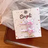 Pinza de un carácter para el pelo con mariposa fresca de primavera para niños, Cuerda para la cabeza pintada con estampado lindo para niñas, Pinza lateral para niños
