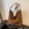 Bolsa de Couro de Leopardo de Luxo para Mulheres 2026 Outono e Inverno Novo Estilo Versátil Ombro Moda Bolsa de Braço Bolsa Tote