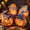 Presente de Halloween Feito à Mão DIY Lanterna Portátil Luminosa Lanterna de Abóbora de Halloween Decoração de Fantasia Presente de Pegadinha