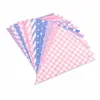 Banderines triangulares coloridos para fiesta de cumpleaños de bebé, pancartas de decoración para jardín de infantes, banderines triangulares de colores, en stock del fabricante