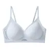 Sujetador de gelatina fino sin aros transfronterizo sin costuras para mujer, diseñado para realzar y minimizar la apariencia de un busto grande, ropa interior cómoda estilo chaleco para comercio exterior