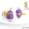 Popular en Xiaohongshu Colgante de Siete Calabazas Chapado en Oro Color Esmalte Cadena Versátil para Suéter Accesorios DIY para Mujeres