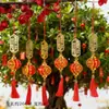 Linterna de Bendiciones del Festival de Primavera de Año Nuevo Adornos Colgantes de Bonsái Adornos Colgantes con Borla Roja Árbol de Nochevieja Planta en Maceta Adornos Colgantes Decorativos Venta al por Mayor