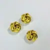 Gemelos Tejidos DIY Pendientes de Bola Coreanos Colgante Bola Nueva de Latón Cobre Pulsera Hecha a Mano