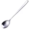 Aço inoxidável colher sub-rede vermelho estilo coreano colher melancia sobremesa colher de louça portátil punho longo misturando colher restaurante colher pública
