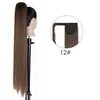 Cinta Mágica de Comercio Exterior Cola de Caballo Recta Cola de Caballo Rizada Peluca para Mujeres Seda Mate de Alta Temperatura Extensión de Cabello Largo Recto Peluca de Cola de Caballo en Stock