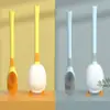 Cepillo de Inodoro de Silicona con Base, Cerdas Duras, Sin Ángulos Muertos, para Limpiar el Inodoro, Limpieza del Baño, Uso Doméstico