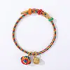 Zongzi Pequeno Tecido à Mão com Fio de Cinco Cores, Novos Acessórios DIY Estilo Étnico Chinês, Pulseiras Festivas Infantis Estilo Casal