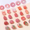 Jingdian Jewelry Fonte de Sal Carmesim Ágata Pequena Gota Coleção Fábrica Personalizada Cabeça de Coelho Fivela de Segurança Anel de Corrida Pixiu Acessórios