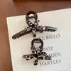 Pinza para el pelo de flor con estampado de leopardo retro francés para mujer, Pinza de tiburón de alta gama para la parte posterior de la cabeza, Pinza para coleta alta, Accesorio para el pelo