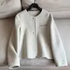 2026 Nuevo Modelo Mezcla de Lana Cuello Redondo Corto Juvenil Abrigo de Lana Doble Cara Wholesale B5GD25077