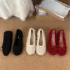 Zapatos Peludos de Hada Suaves Invierno 2026 Nuevo Estilo Coreano Slip-on Persona Perezosa Zapatos de Algodón con Felpa Suela Plana Suave Zapatos para Conducir