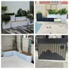 25 Floreiras e Suportes de Plantas Externos de Aço Inoxidável Combinação de Vasos de Ferro Forjado Divisória Móvel de Cerca Calha de Flores para Pátio Conjunto Modular