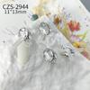 Verão novo arco de organza pilha broca gelo através do método de fertilizante doce estilo cor sólida nail art pilha broca decorações