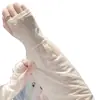 Mangas de Hielo de Encaje de Verano Estilo Hada Suave Protección Solar, Mangas Sueltas Finas de Hielo de Seda para Proteger del Sol al Conducir al Aire Libre, Mangas para Brazos de Hielo de Seda para Mujer